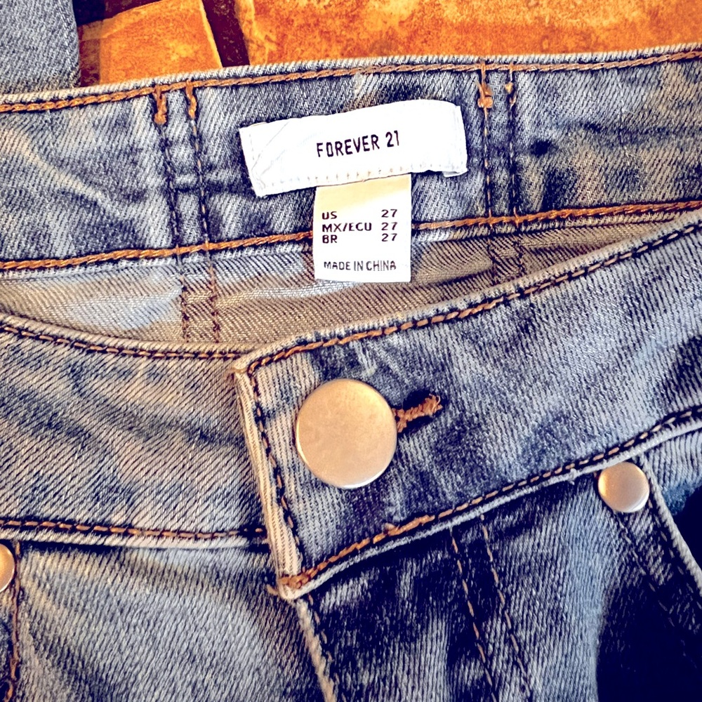 Lace Up Back Denim Bellbottom Jeans - Picture 6 of 6